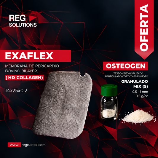 Exaflex - Membrana de pericardio bovino de doble capa + OstoOsteogen – Mix (S)