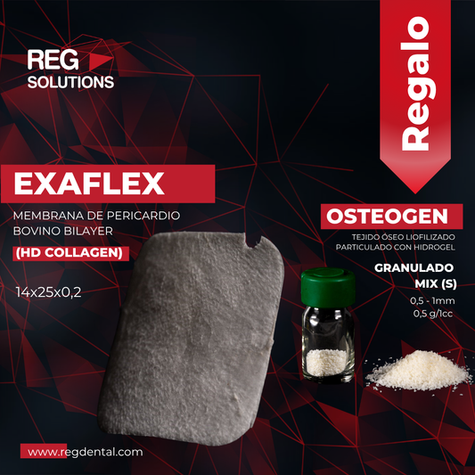 Exaflex - Membrana de pericardio bovino de doble capa + OstoOsteogen – Mix (S)